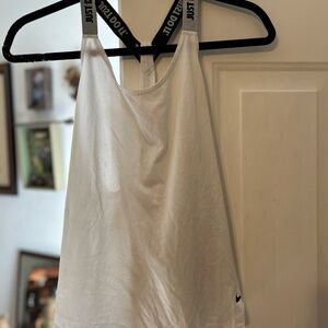 Nike White Sleeveless Backless Tank Top